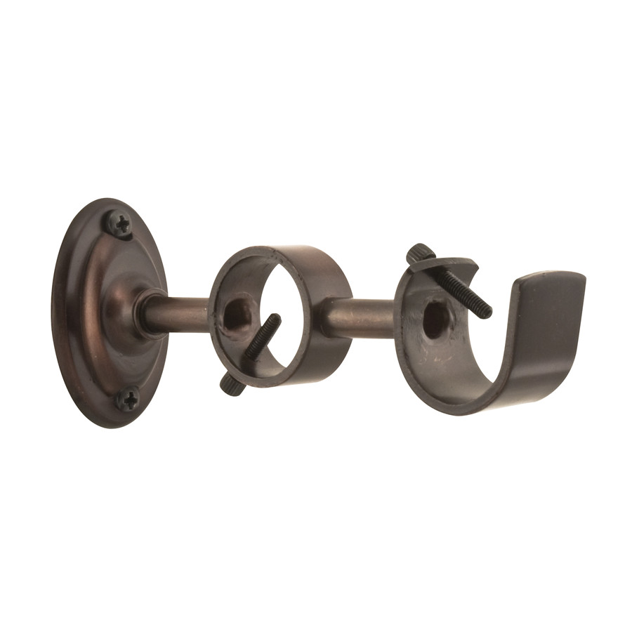 allen roth sienna bronze zinc double curtain rod bracket