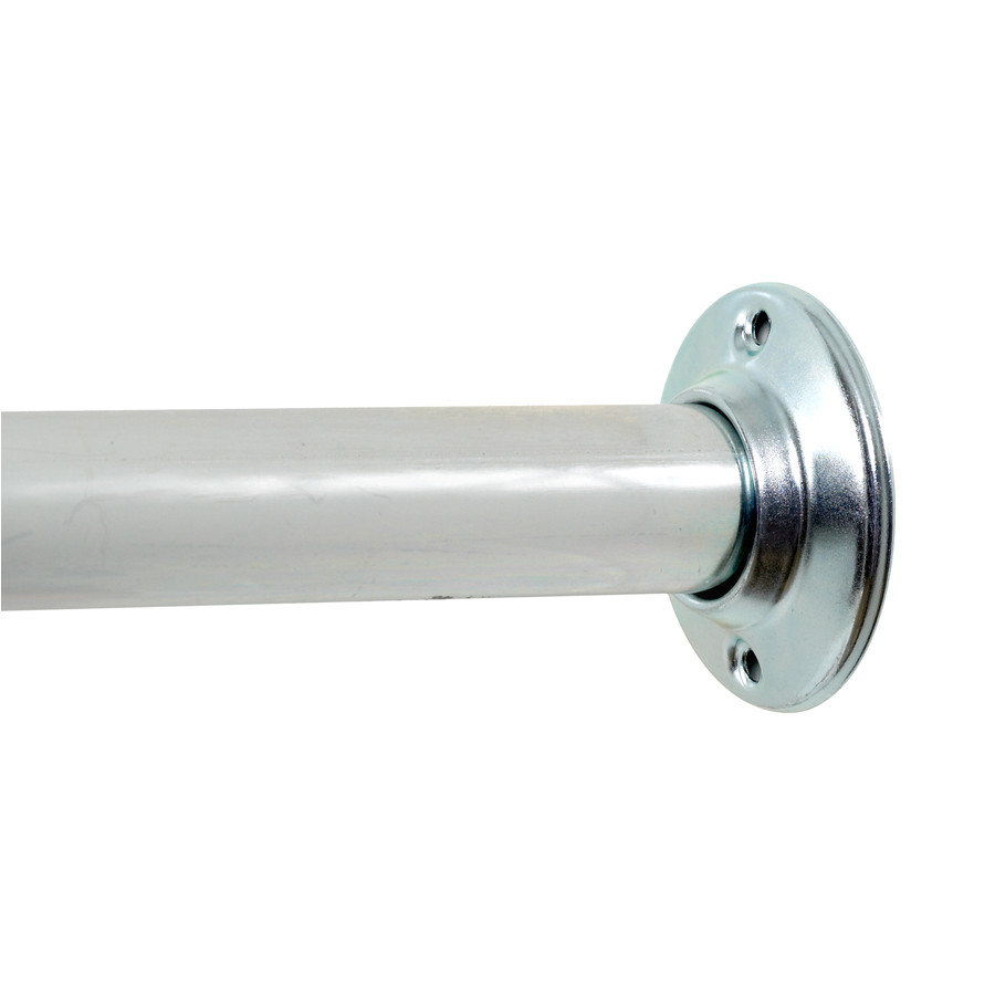 project source 60 in chrome single straight zinc fixed shower rod