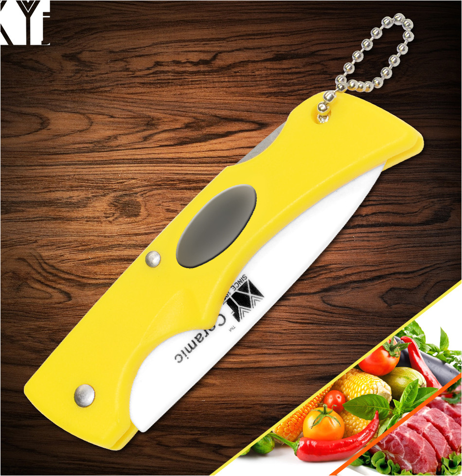 xyj marca plegable de ceramica cuchillos para uso general sharp cuchillo de cocina al aire libre pequea o cuchillo de bolsillo cocina accesorios para frutas