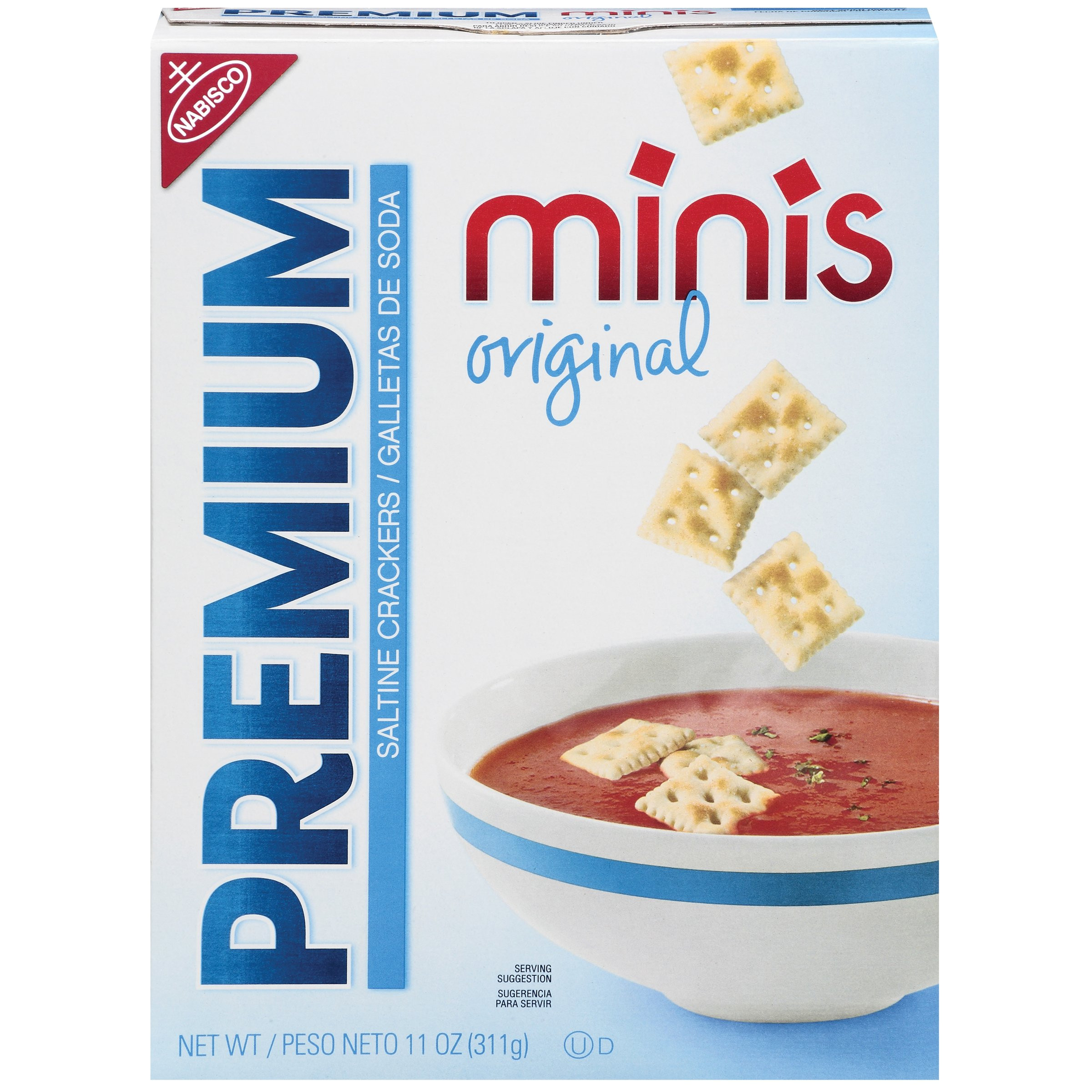 premium minis saltine crackers original 11 ounce pack of 6