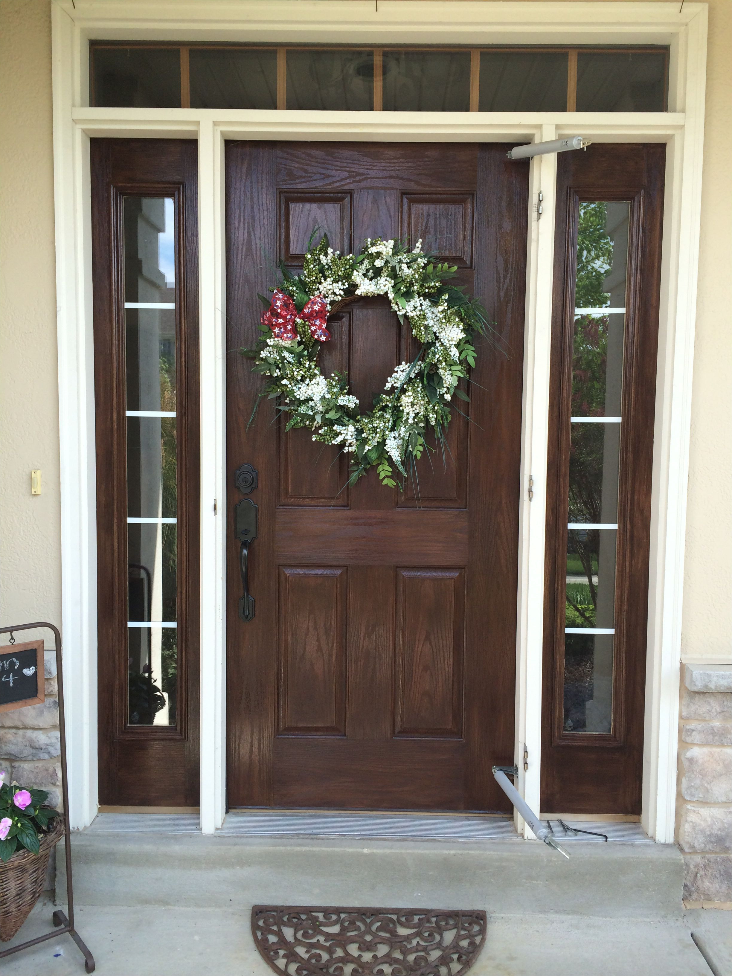 gel stained fiberglass door i used old masters gel stain over my painted door