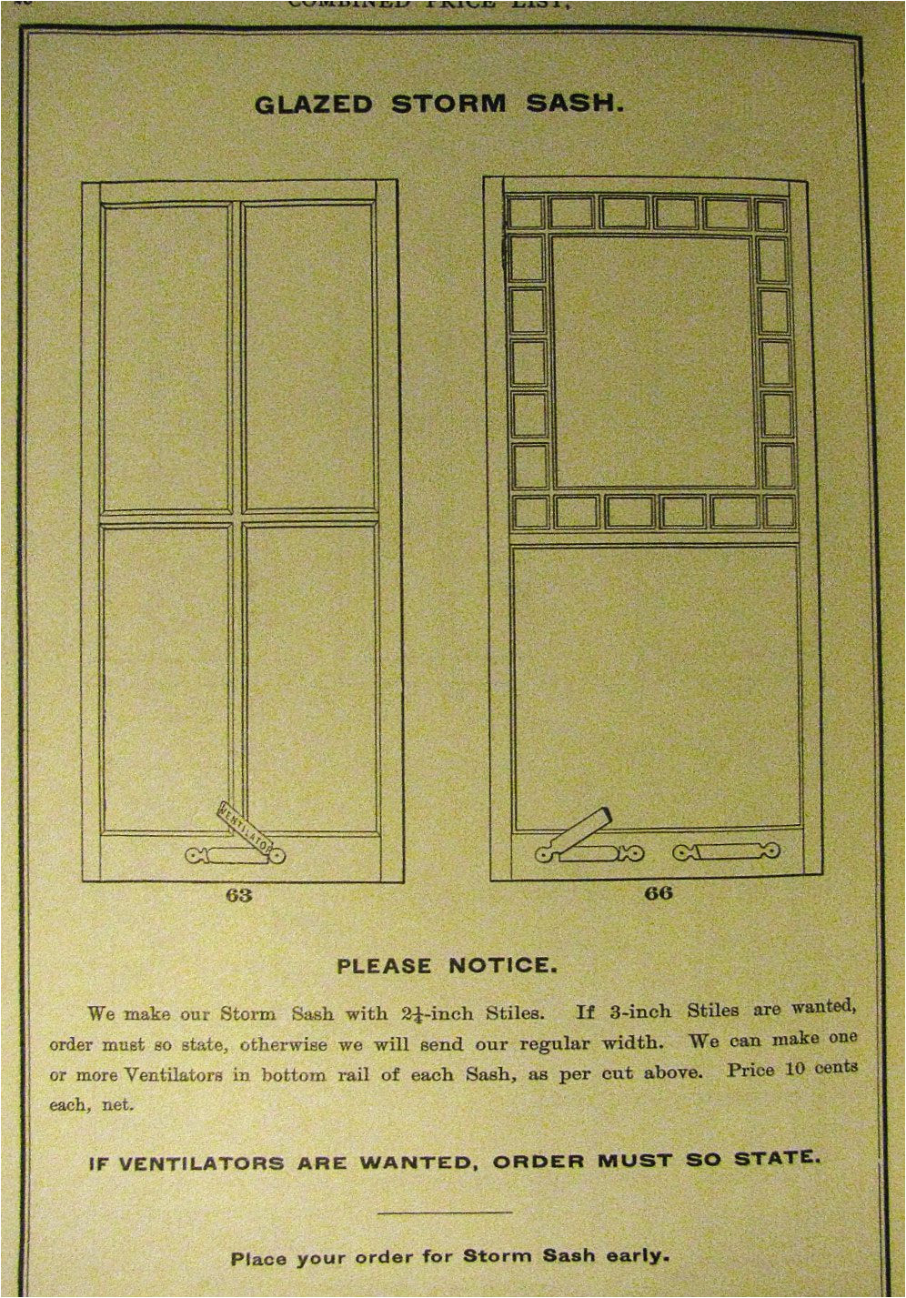 wood storm sash catalog