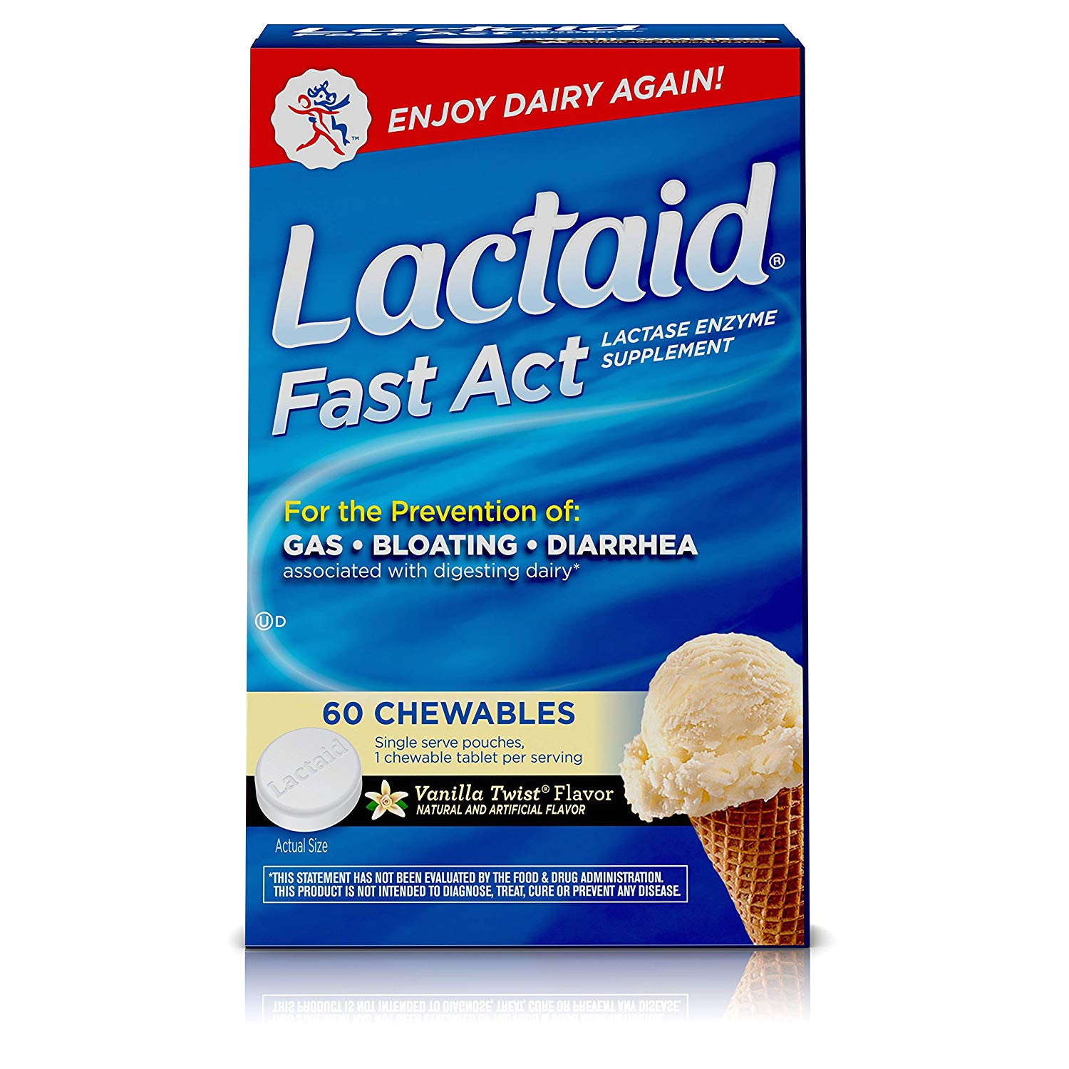 amazon com lactaid fast act chewable tablets vanilla twist flavor 60 tb buy packs and save pack of 2 health personal care