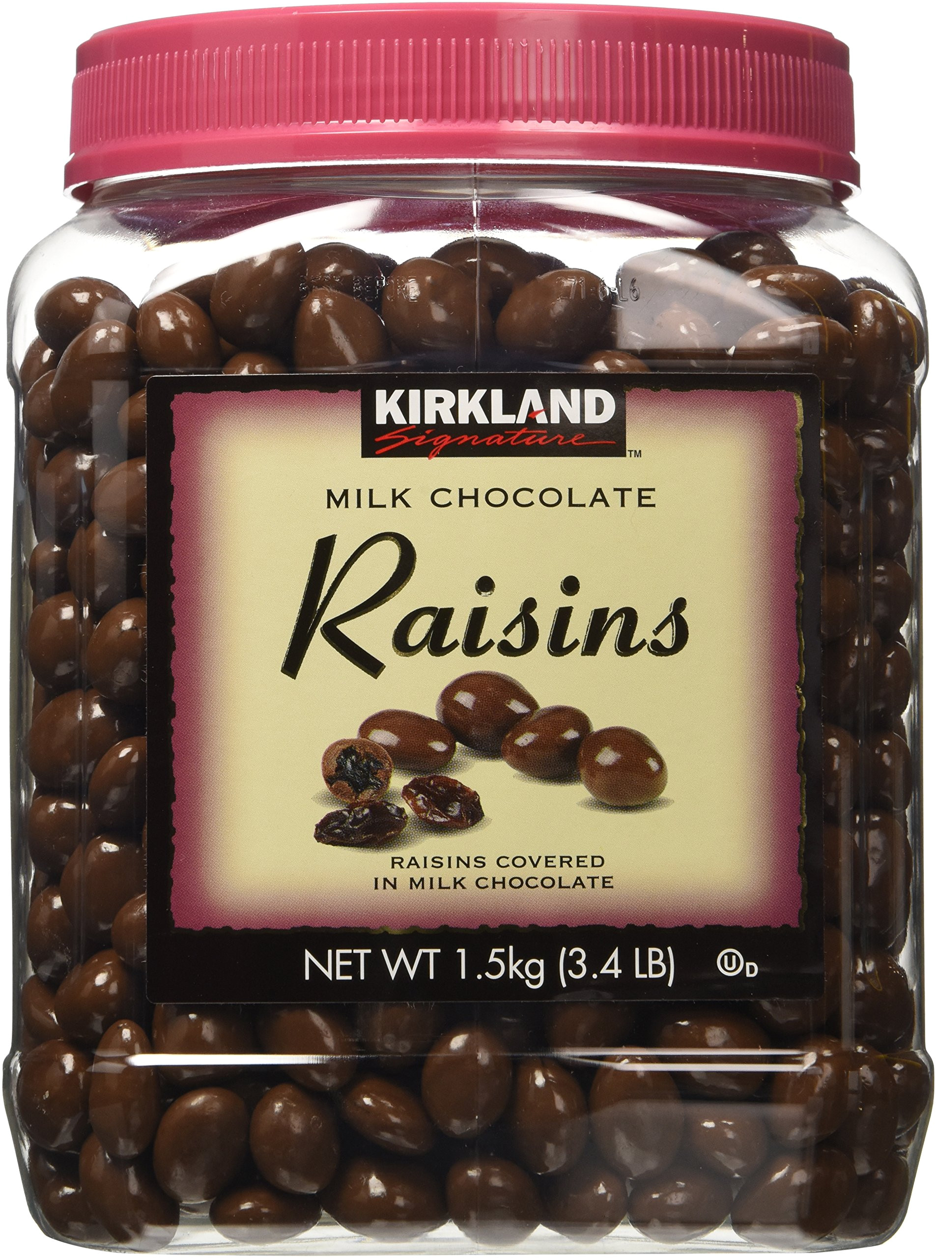 kirkland signature milk chocolate raisins 54 ounce x 2 pack of 2