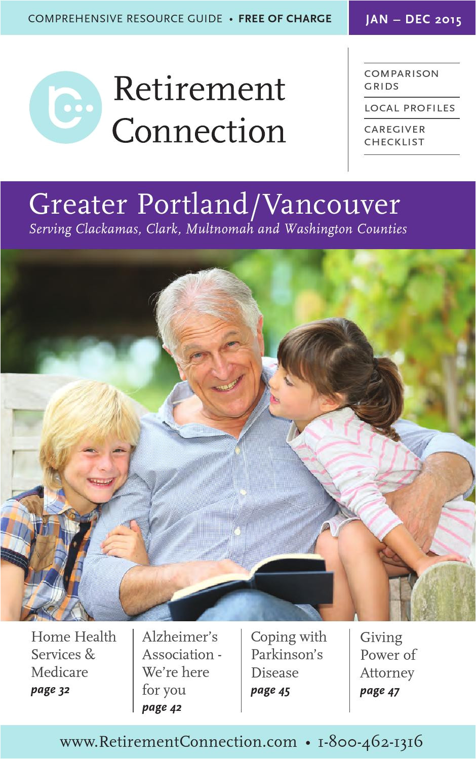 january 2015 retirement connection guide portland vancouver by retirement connection issuu