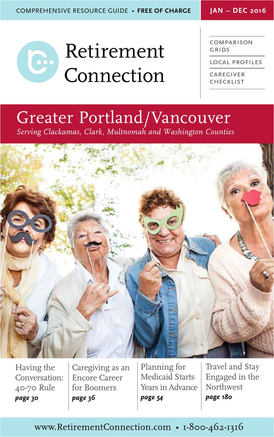 january 2016 retirement connection guide portland web by retirement connection issuu