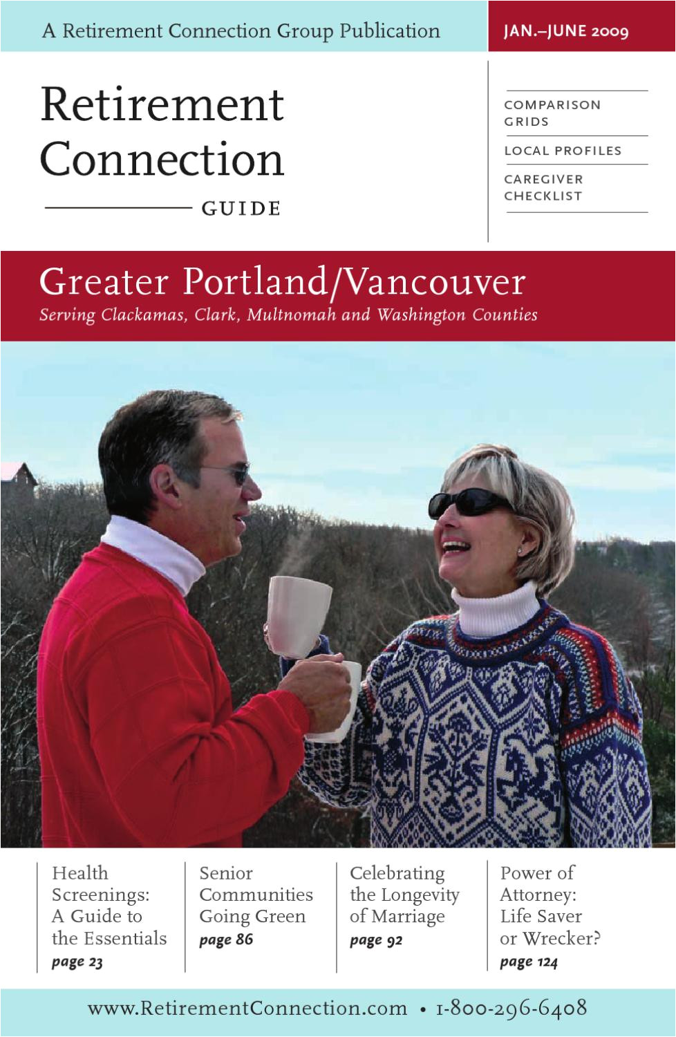 retirement connection guide greater portland vancouver january june 2009 by retirement connection issuu