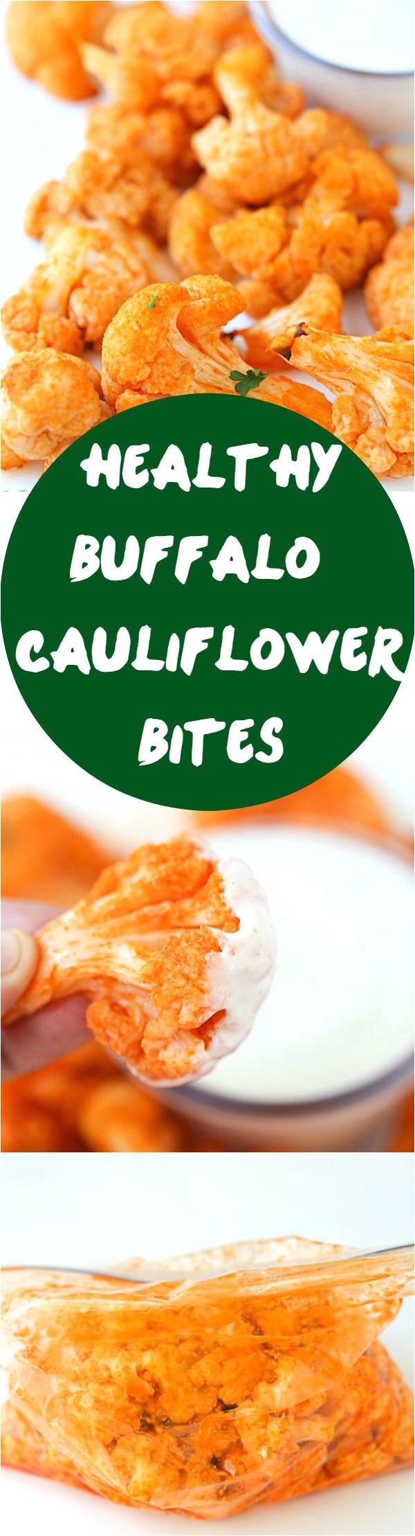 healthy buffalo cauliflower bites