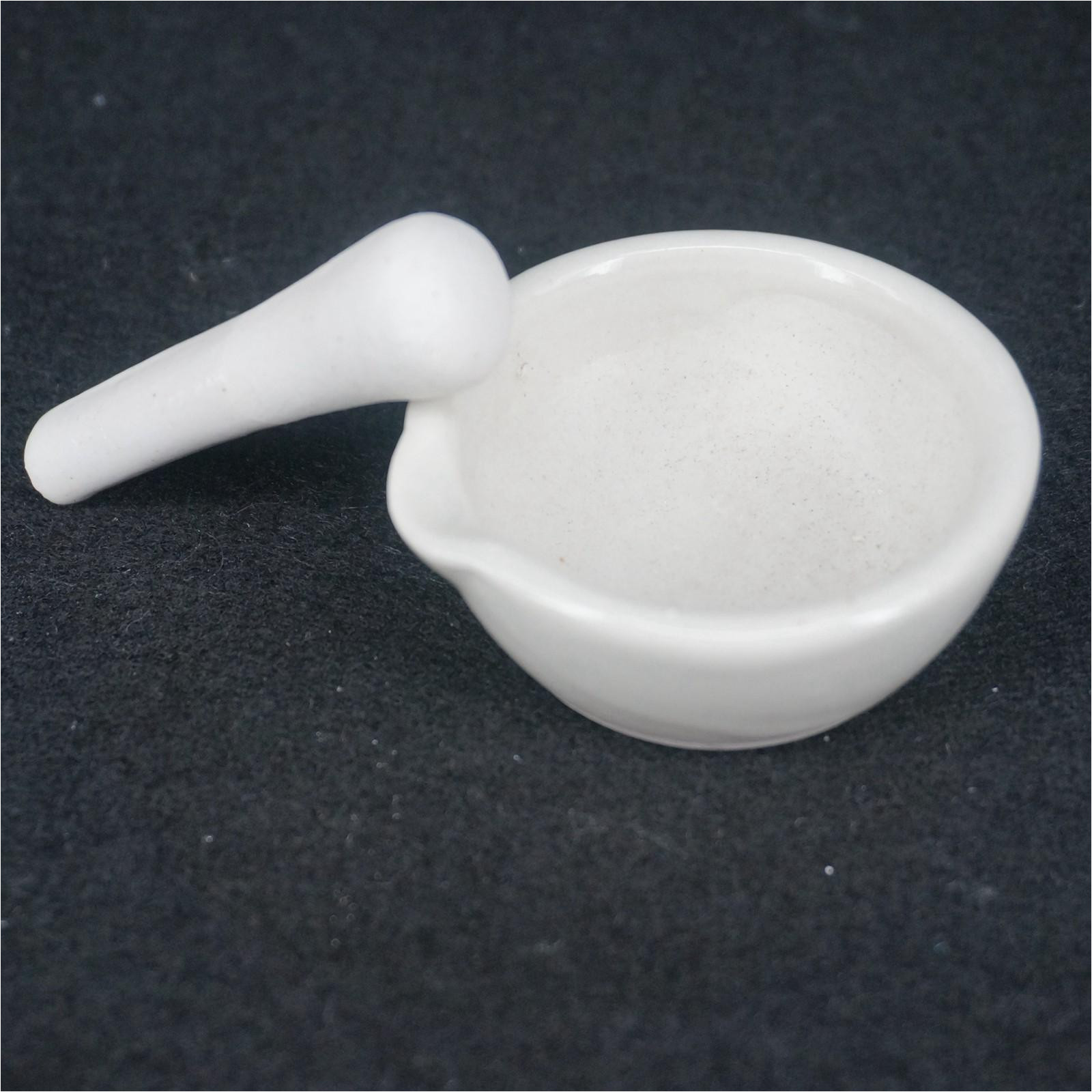 60mm porcelain mortar and pestle mixing grinding bowl set white lab kit tools