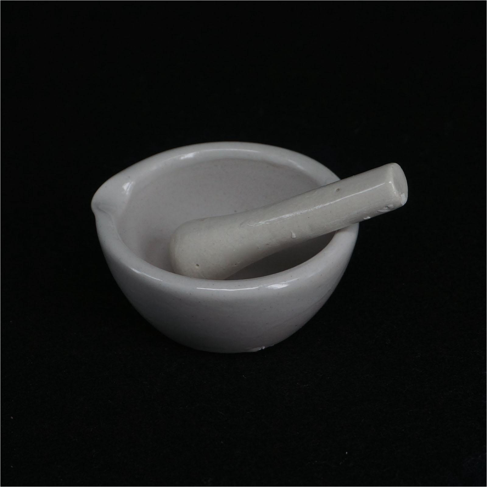 80mm ceramic porcelain mortar and pestle mix grind bowl set herbs kitchen