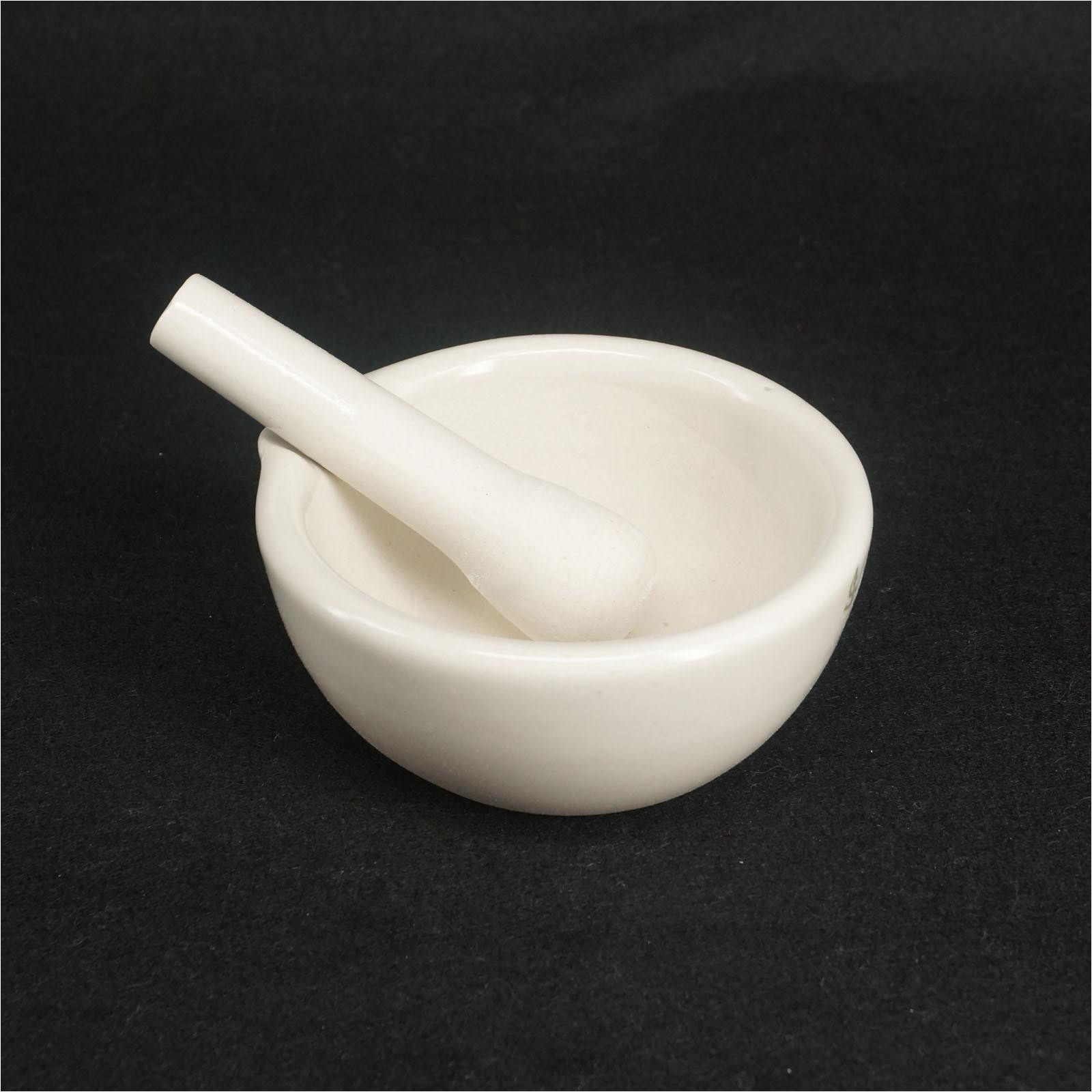 130mm ceramic porcelain mortar and pestle mix grind bowl set herbs kitchen