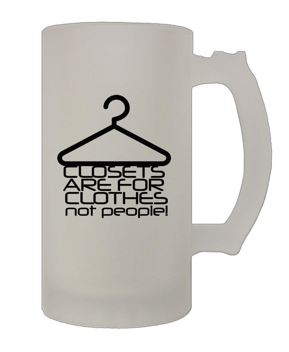 amazon com style in print closest are for clothes not people funny holidays 16 oz glass stein beer mug kitchen dining