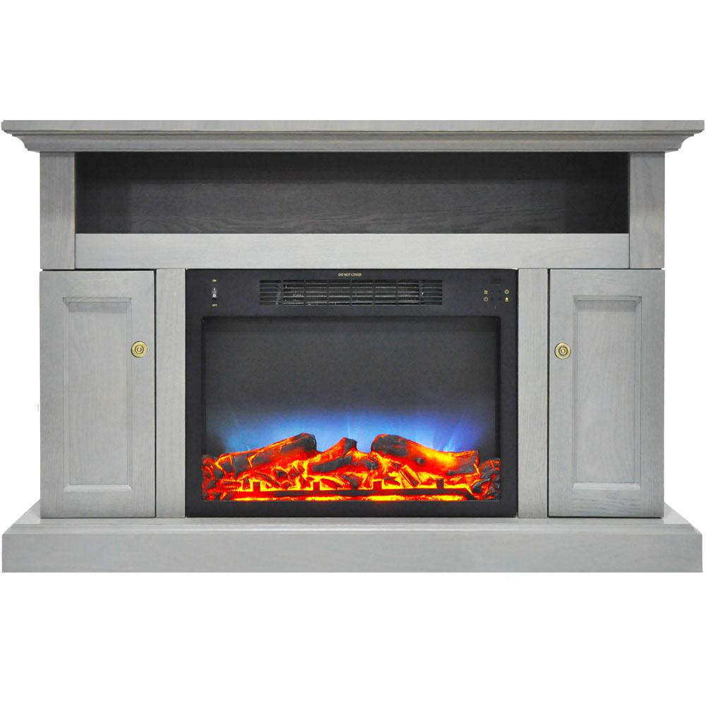 sorrento electric fireplace with multi color led insert and 47 in entertainment