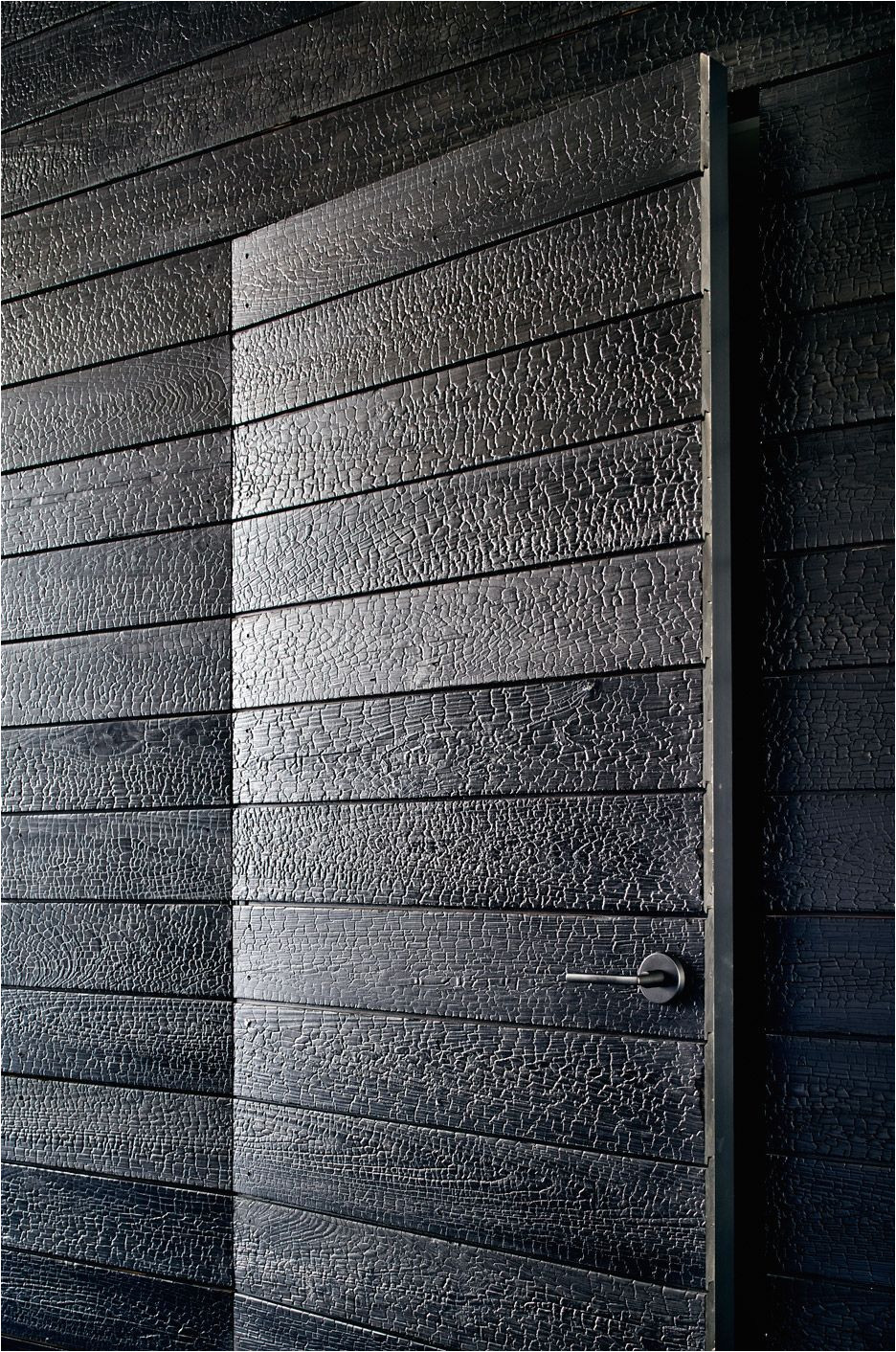 beautiful burnt cedar shou sugi ban panels in austin tx home by aamodt