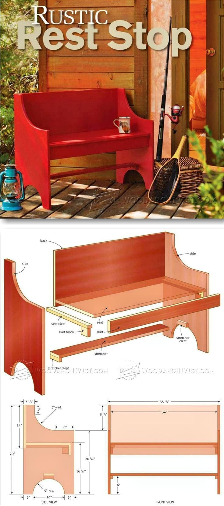 rustic bench plans outdoor furniture plans and projects woodarchivist com