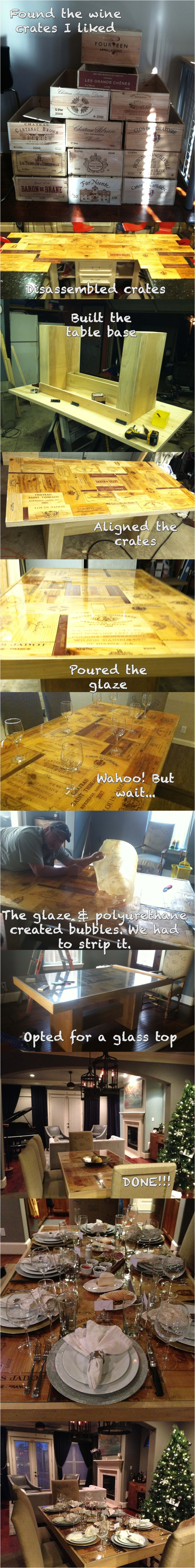 my wine crate table with the help of teddy lett let s fix it workshops
