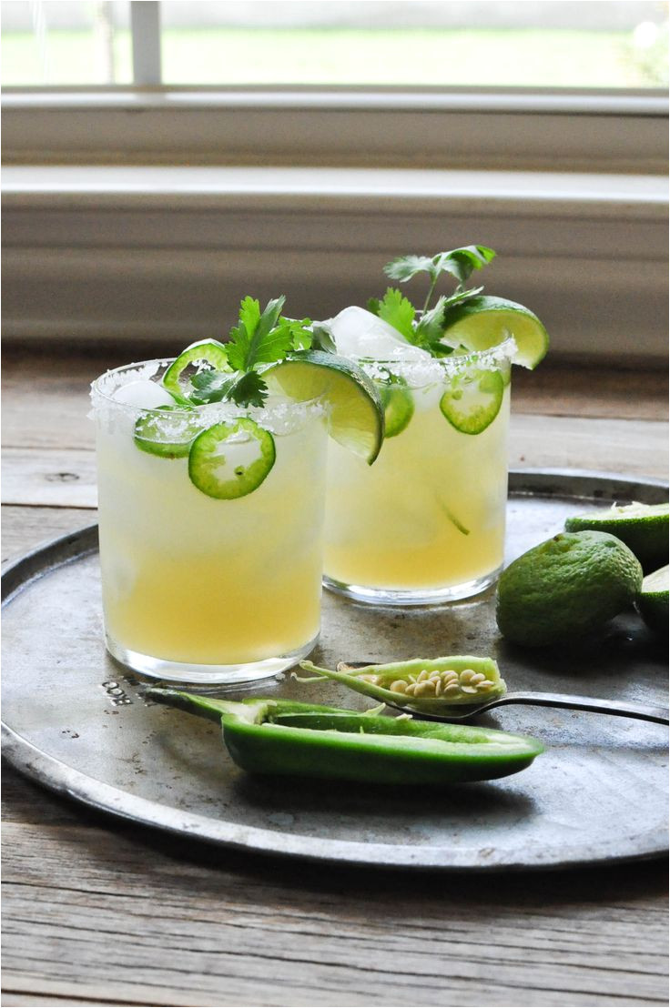 fresh lime jalapeno margarita