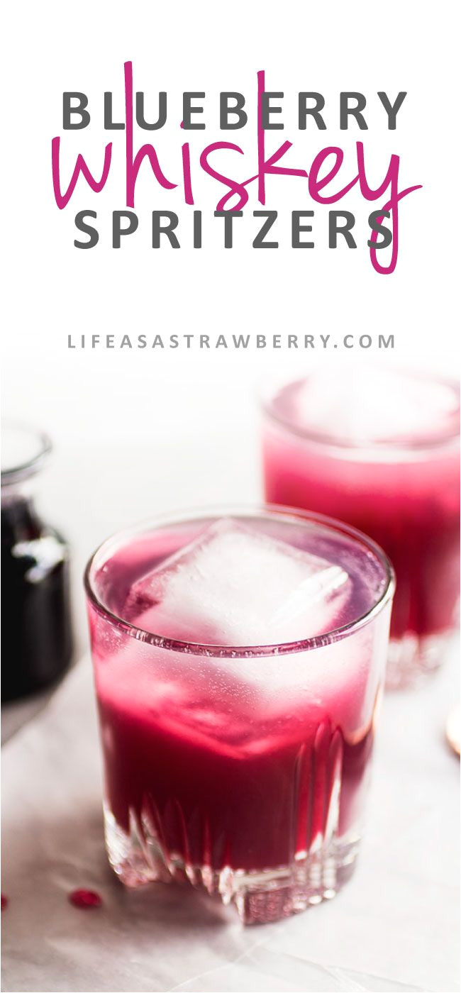 blueberry whiskey spritzers