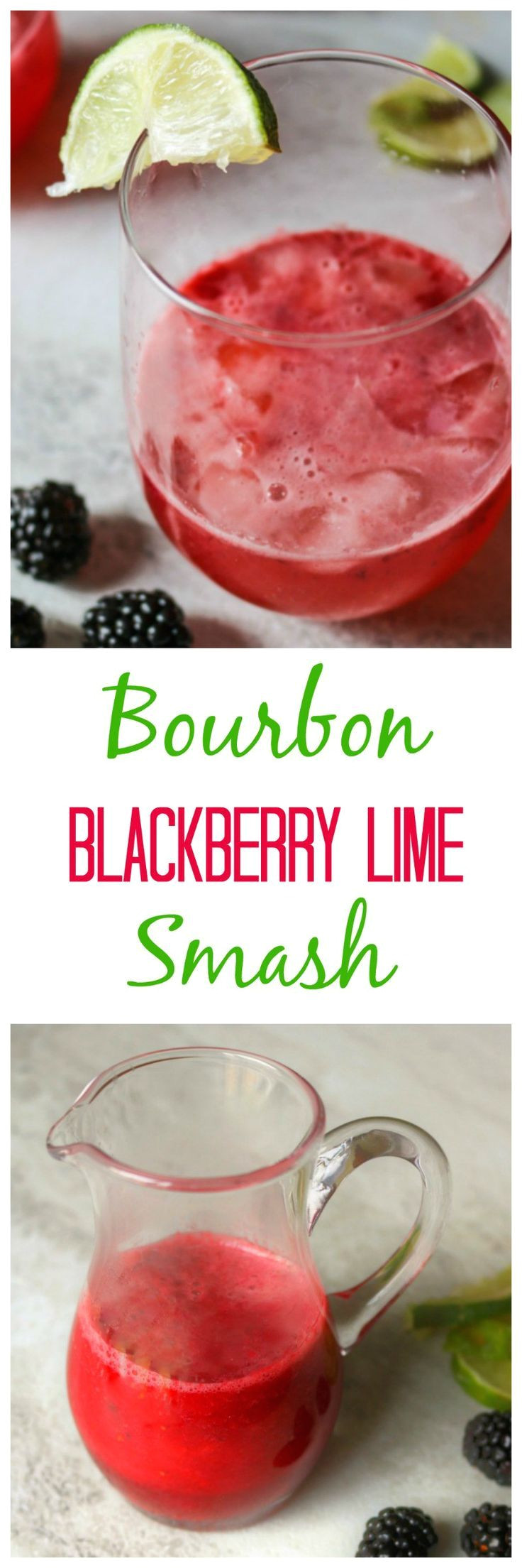 bourbon blackberry lime smash