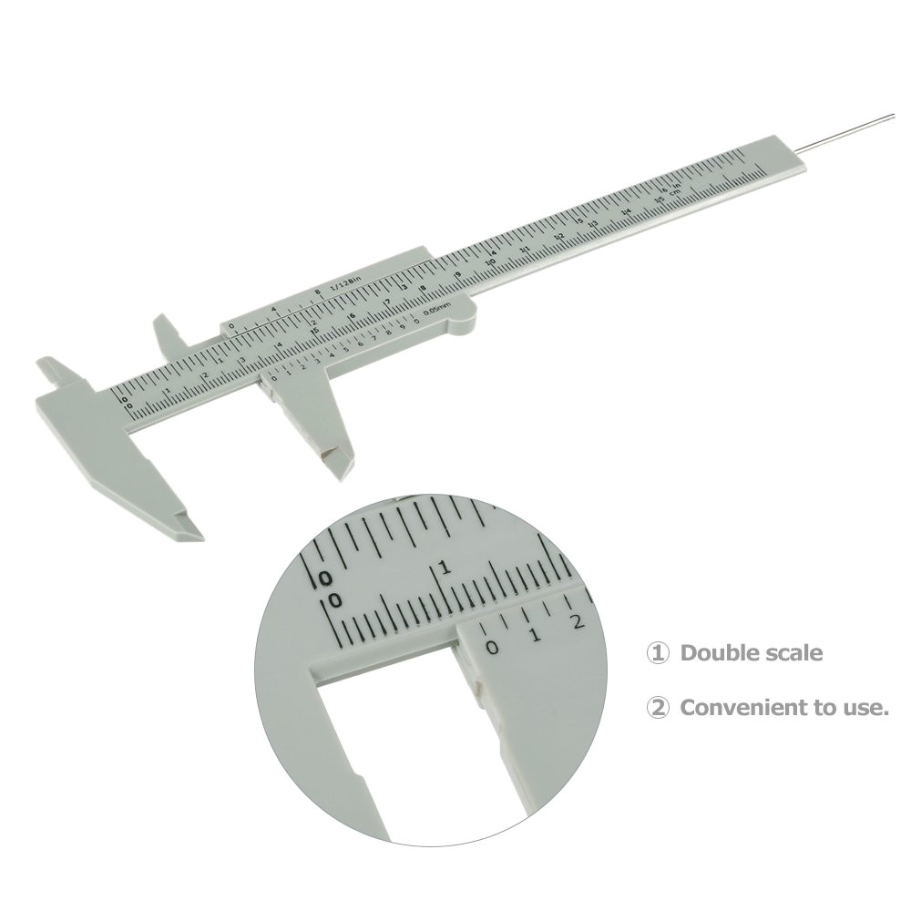 amazon com anself 1pc plastic caliper eyebrow measuring ruler double scale sliding gauge ruler for eyebrow permanent makeup beauty