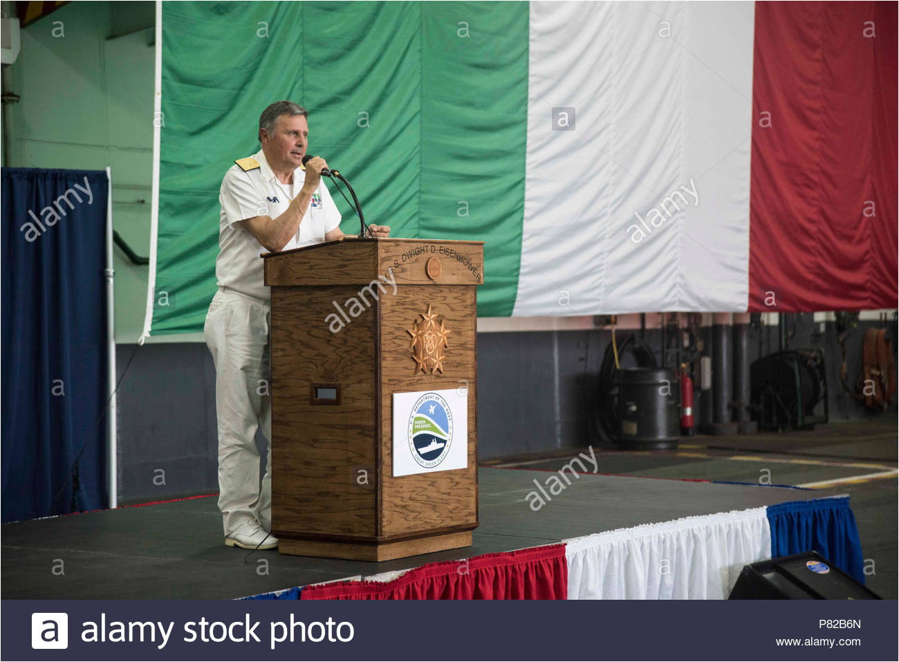 italy june 18 2016 vice adm donato marzano commander of