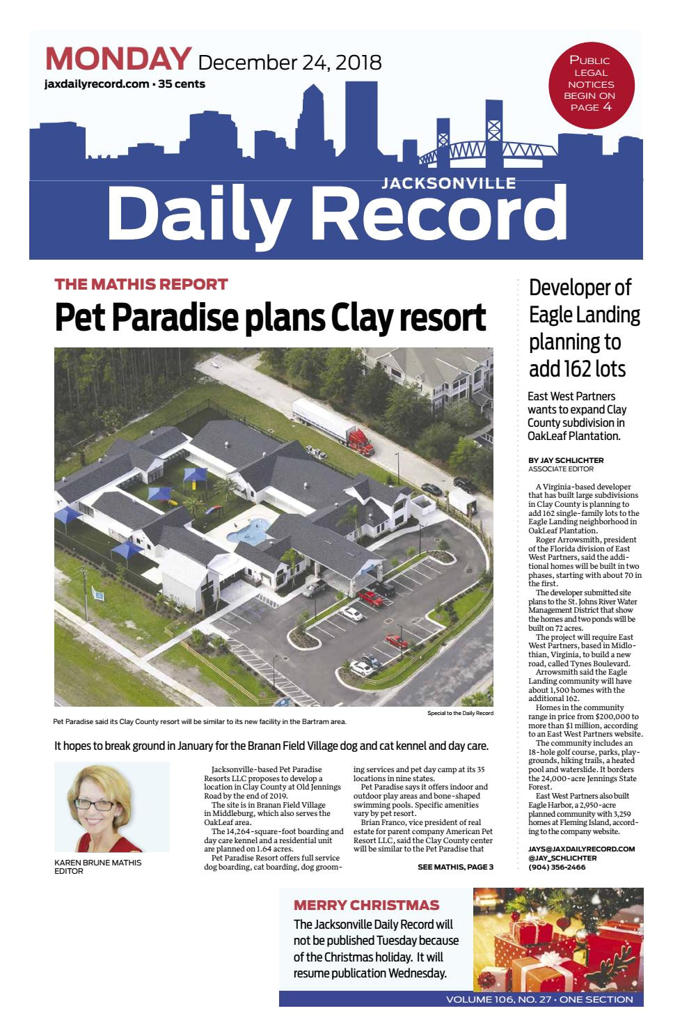 jacksonville daily record 12 24 18 by daily record observer llc issuu