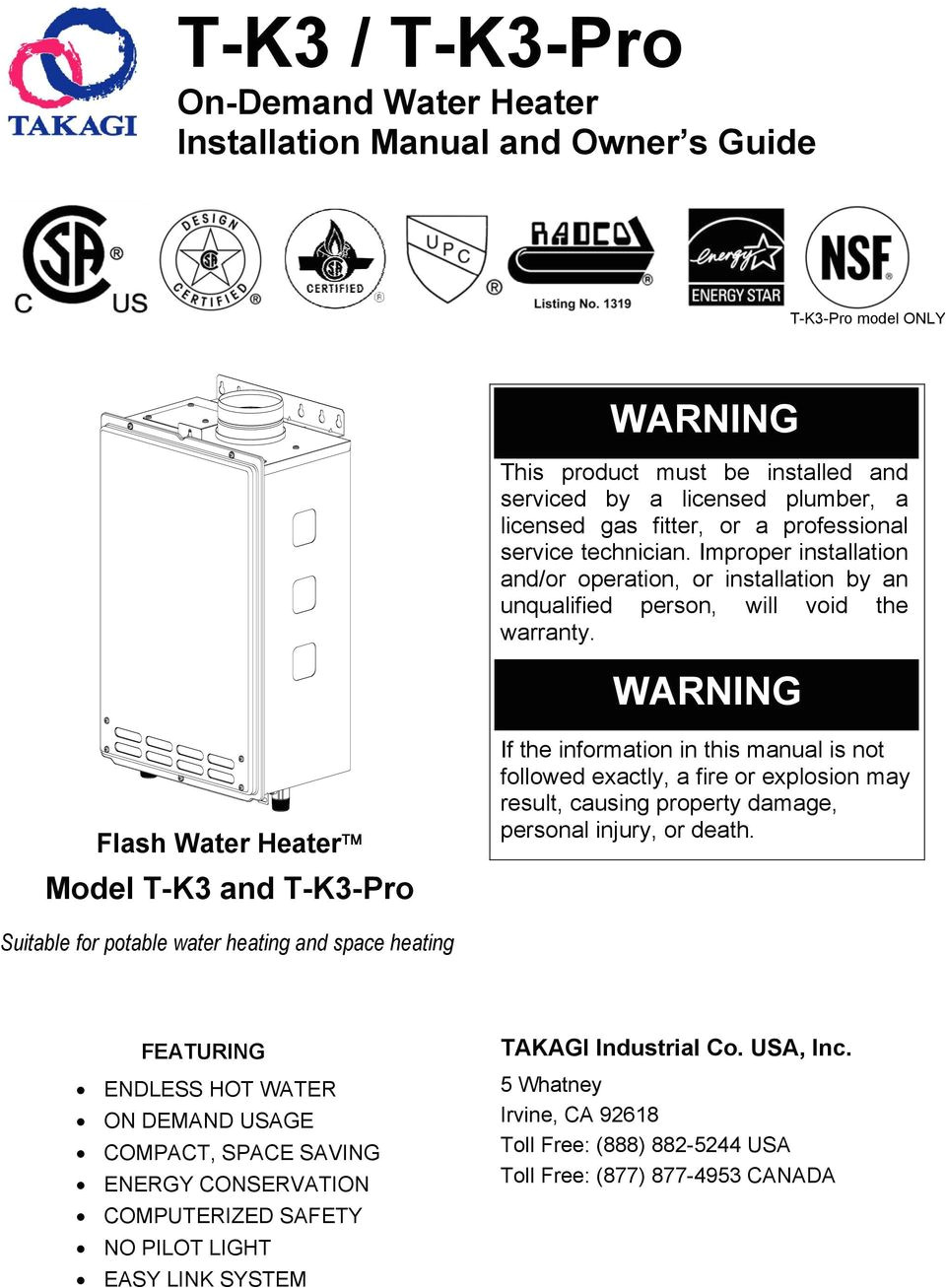 warning flash water heater model t k3 and t k3 pro if the