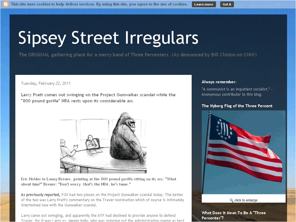 sipsey street irregulars larry pratt comes out swinging on the project gunwalker scandal while the 800 pound gorilla nra rests upon its considerable ass