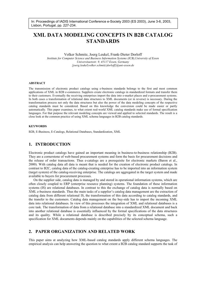 pdf coordination and exchange of xml catalog data in b2b