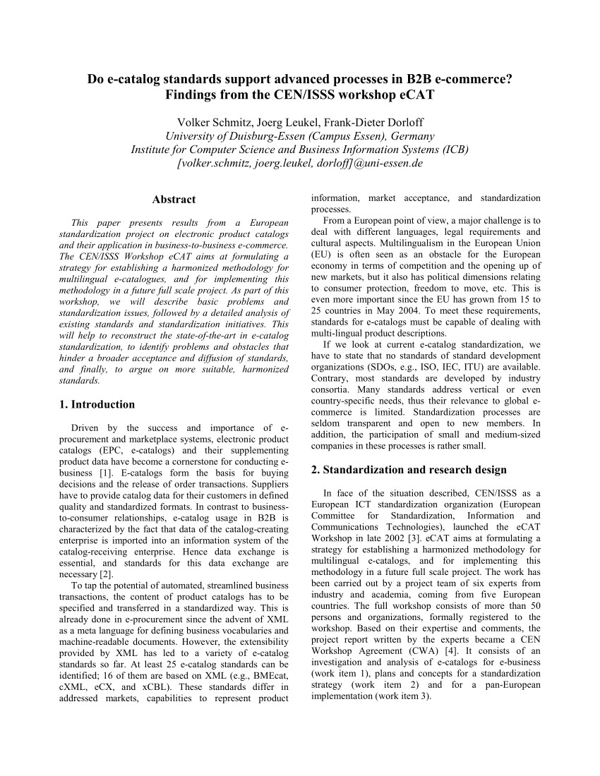 pdf coordination and exchange of xml catalog data in b2b