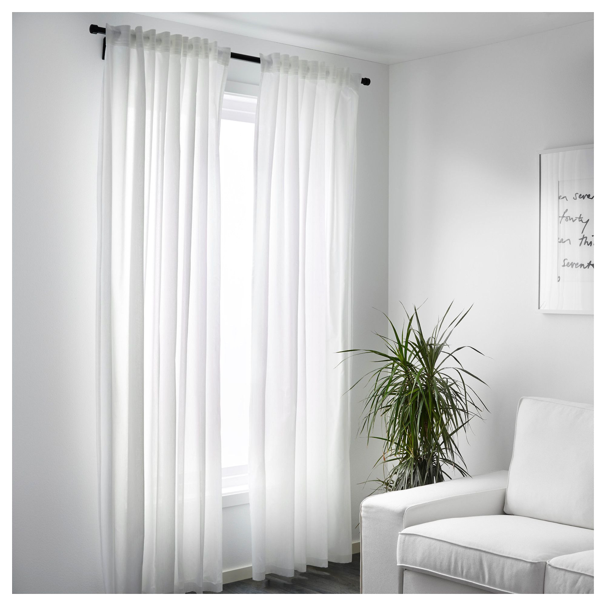 ikea vivan curtains 1 pair white