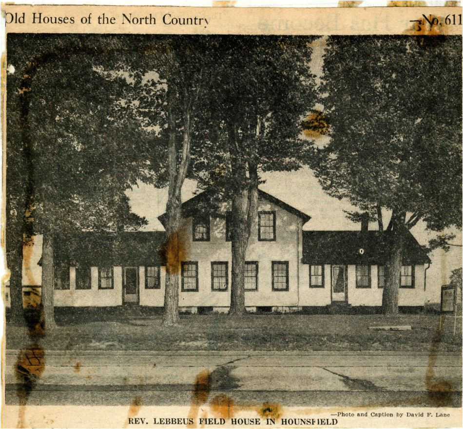 christian church photo and caption by david r lane at east hounsfield which was immediately east of his residence shown above on the watertown sackets