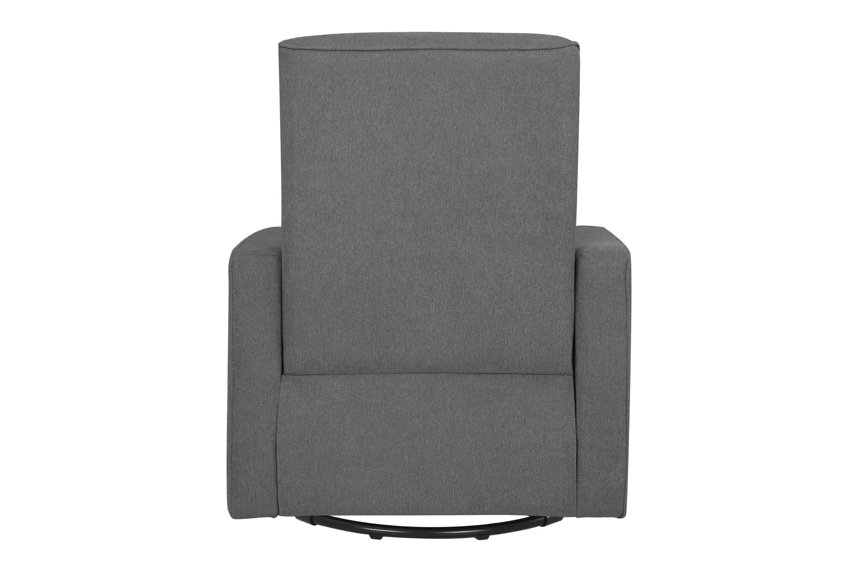 davinci piper recliner and swivel glider in dark grey with cream piping walmart com