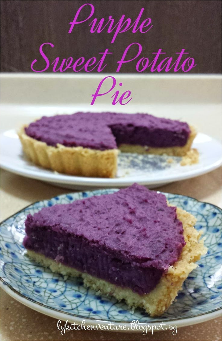 i thought of making this purple sweet potato pie when i saw some purple sweet potato