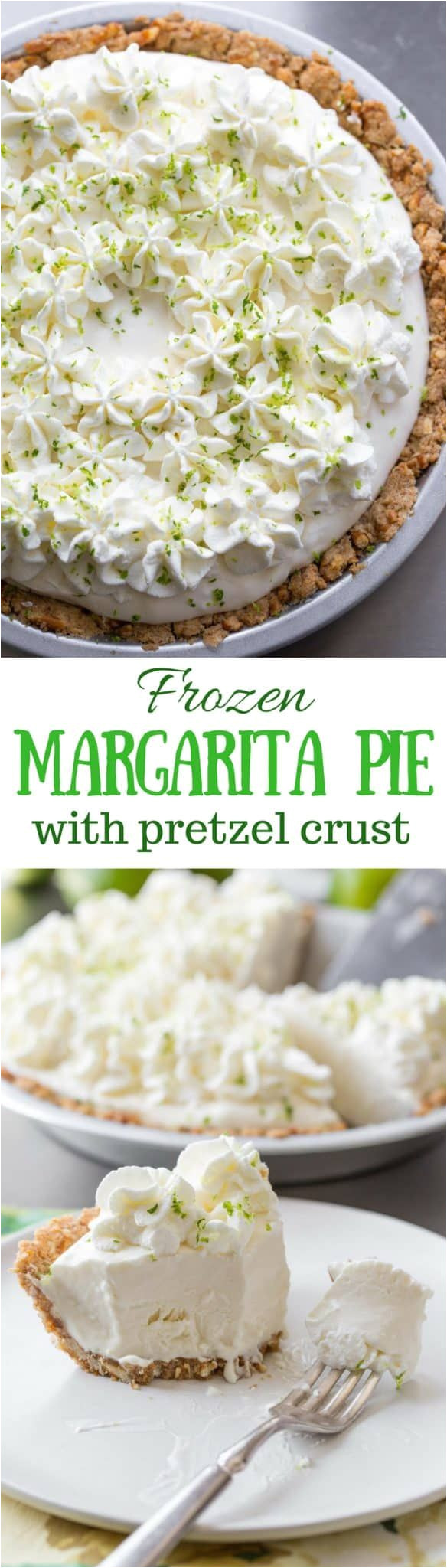 frozen margarita pie with a pretzel crust a wonderful light creamy grown up