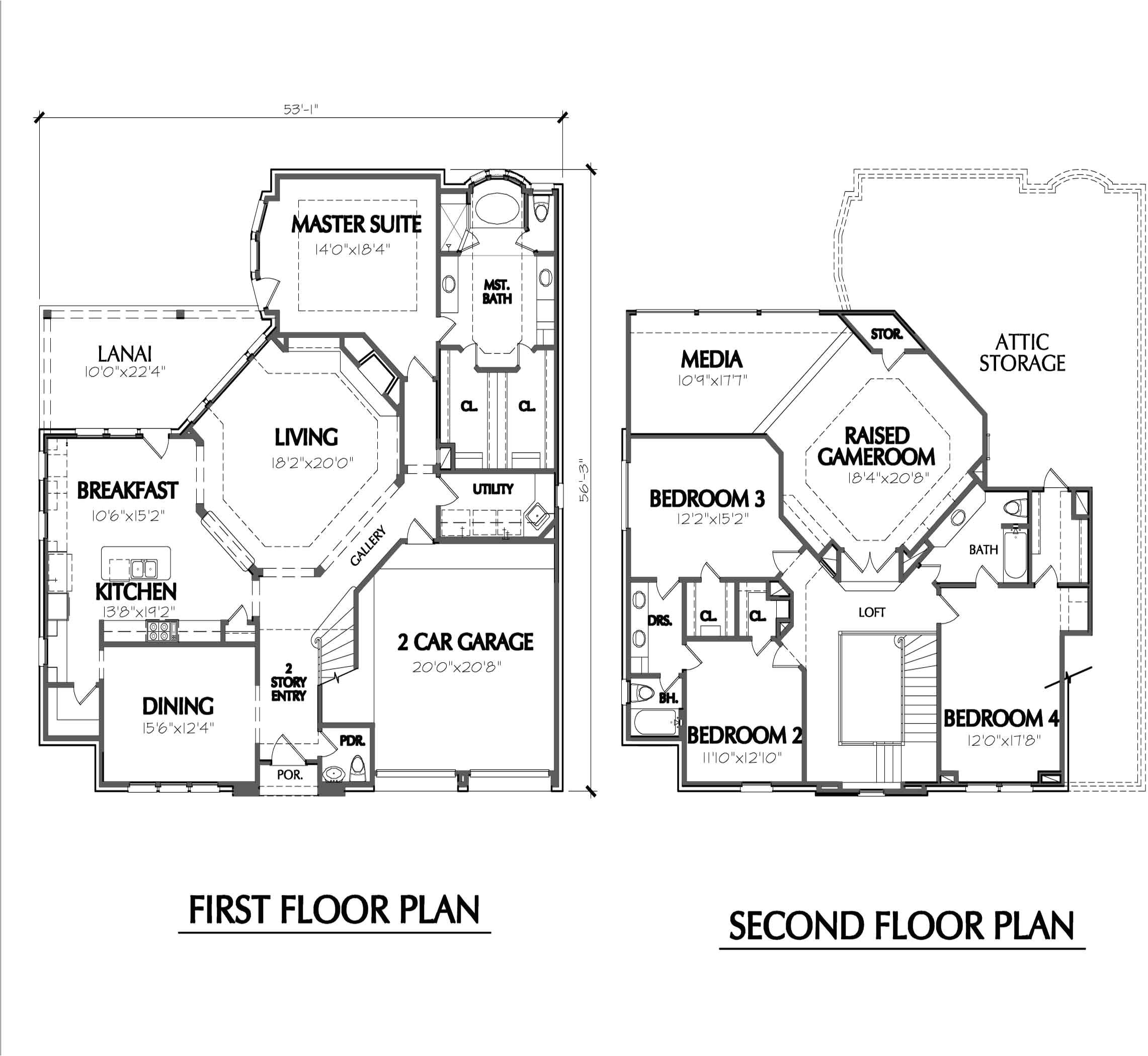 exceptional house plans two story more