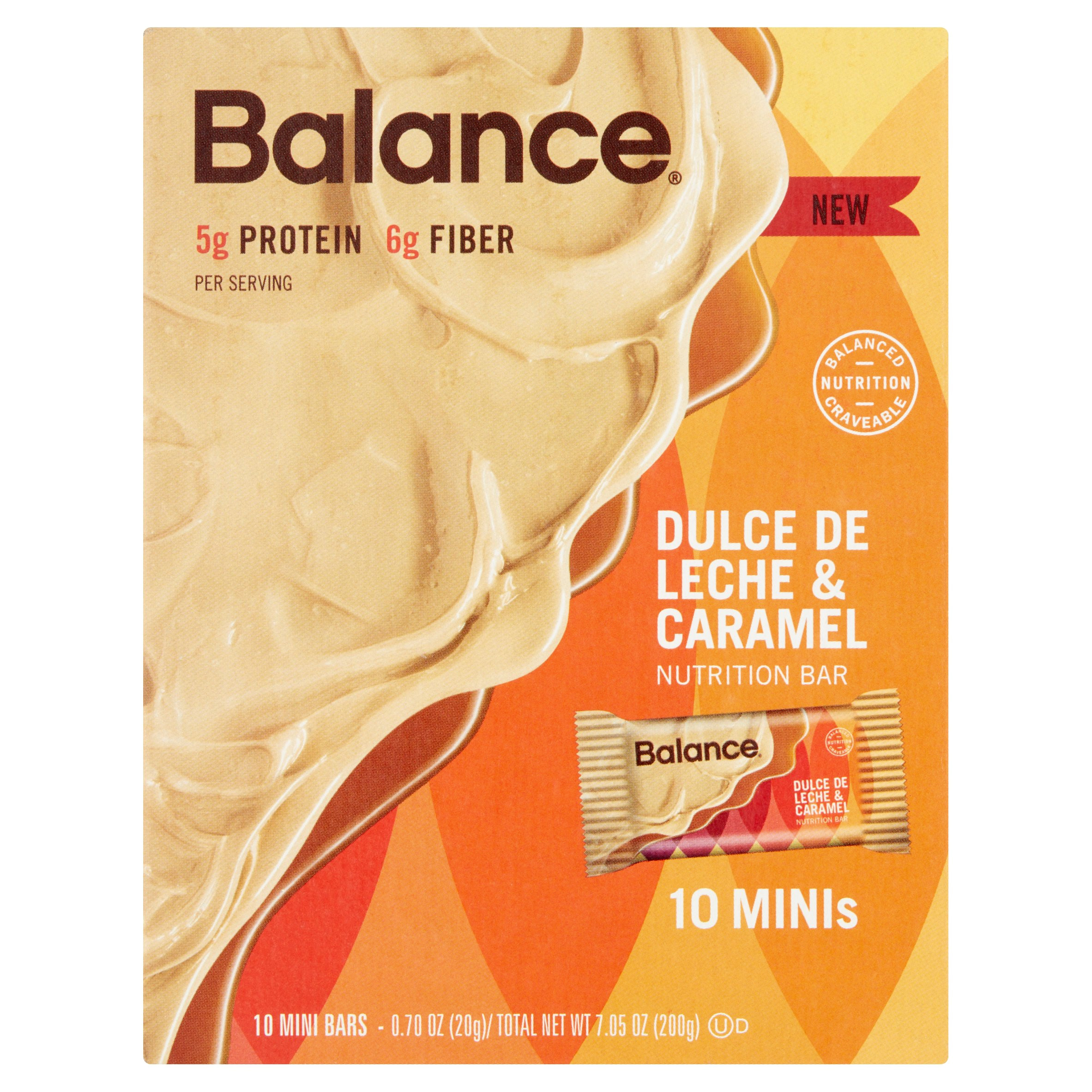 balance dulce de leche caramel nutrition bar 0 70 oz 10 count walmart com