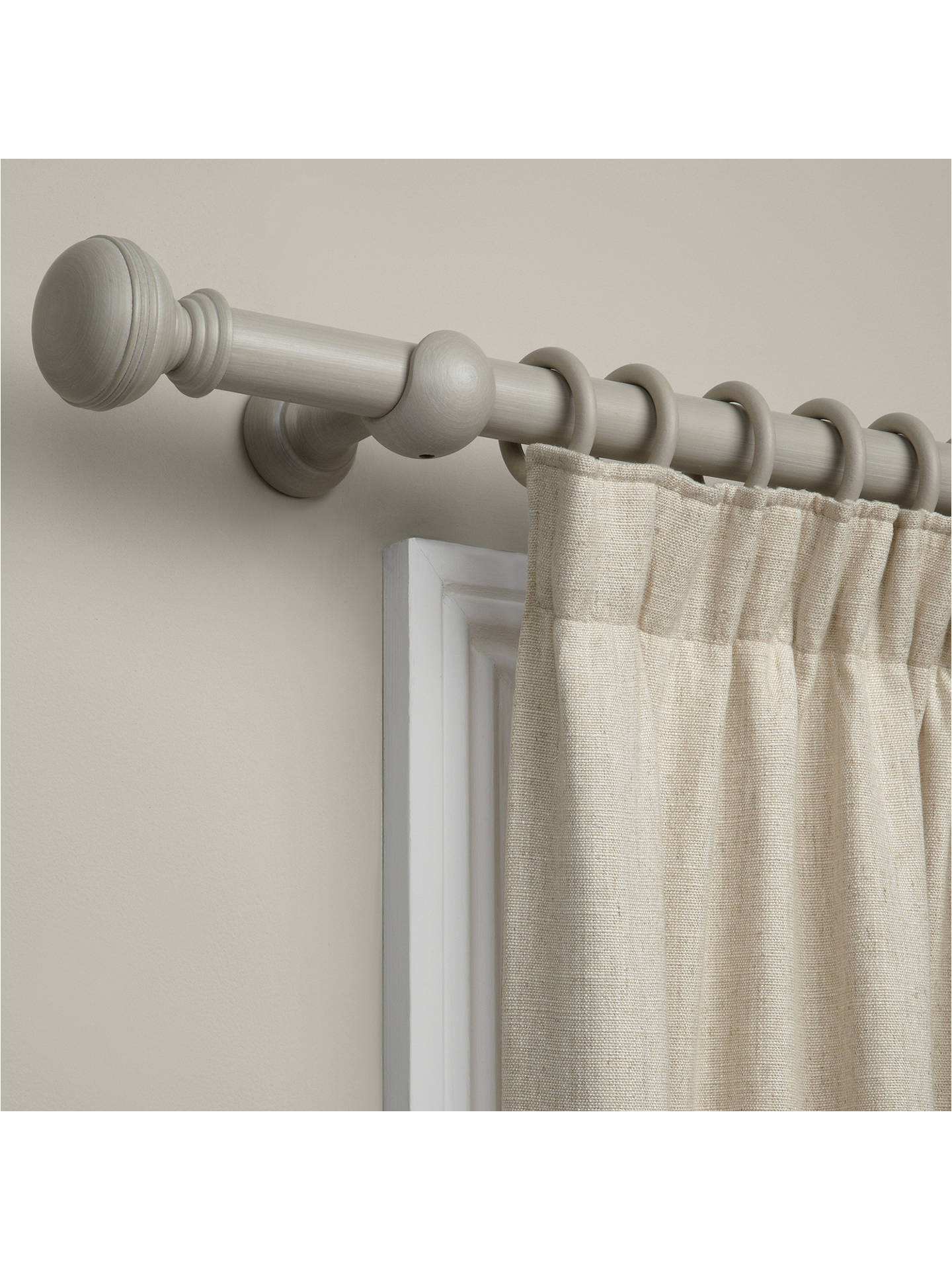 buycroft collection curtain pole kit grey l150cm x dia 35mm online at johnlewis