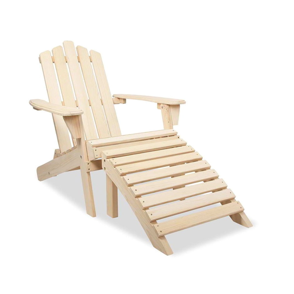 gardeon outdoor wooden beach chair