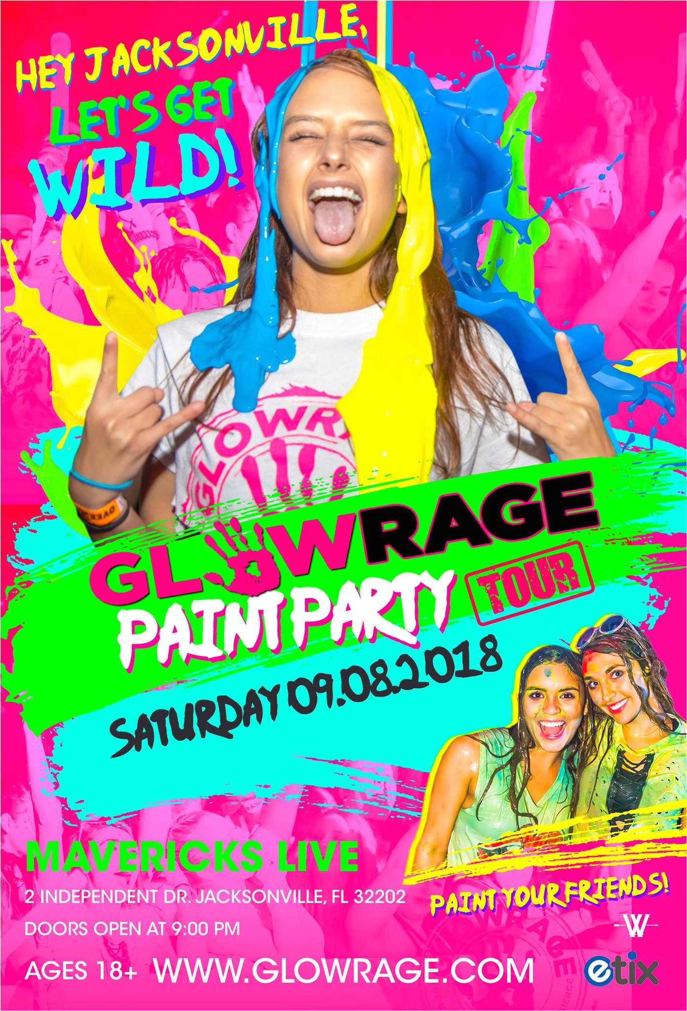 Paint Night Jacksonville Fl 09 08 18 Glowrage Paint Party Jacksonville Fl Mavericks Live