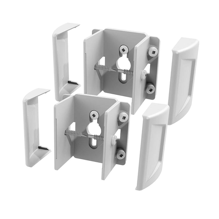 freedom set and secure 2 pack white vinyl fence bracket