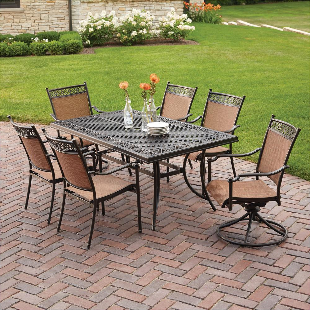 niles park 7 piece sling patio dining set