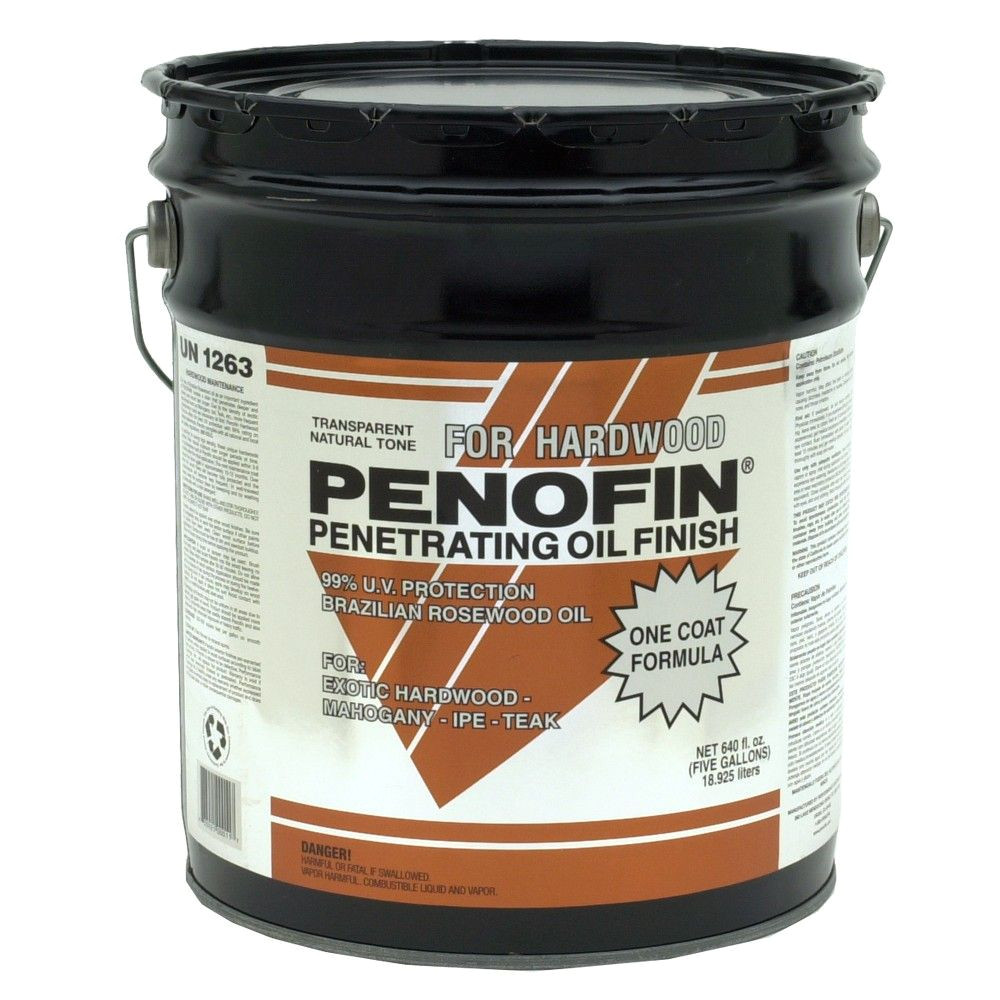 penofin 159507 5 gal exotic hardwood penetrating oil finish 250 voc