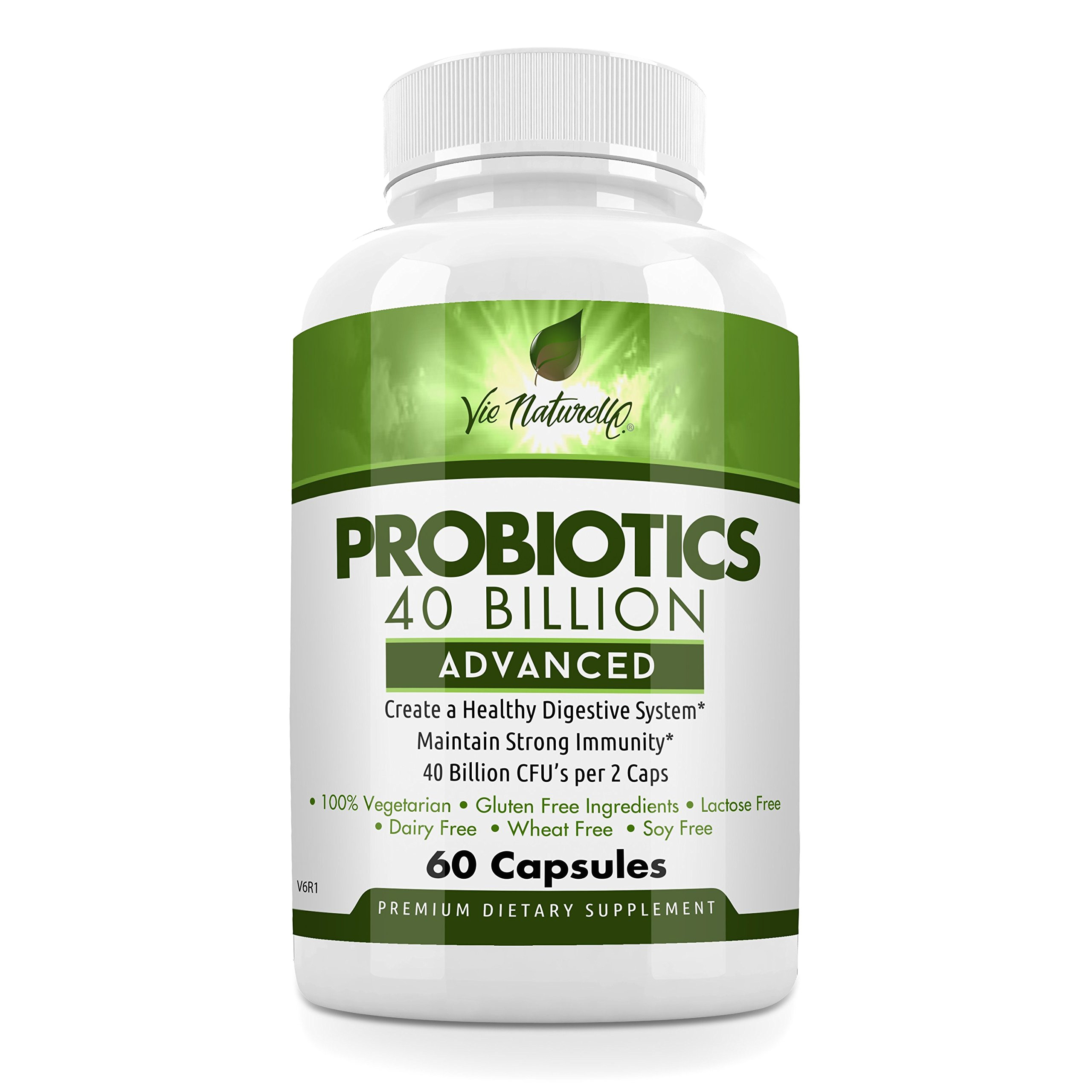 amazon com probiotics for men and women advanced acidophilus probiotics vegan friendly supplement 60 capsules 40 billion cfu digestive support for
