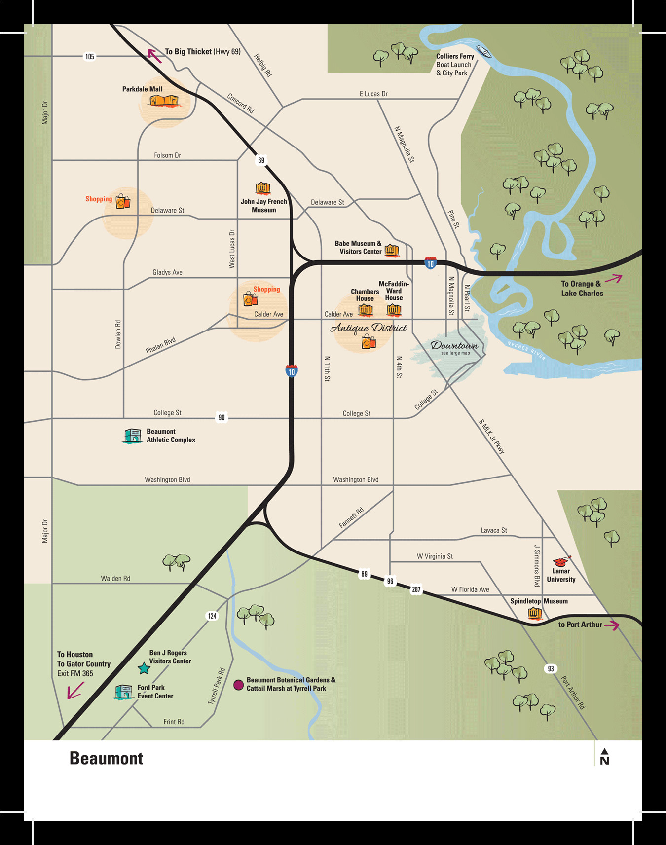 city of beaumont map