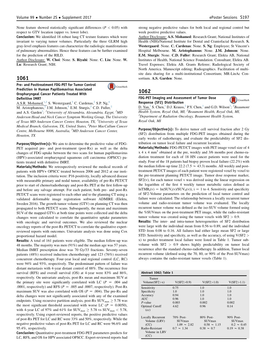 pdf fdg pet imaging and assessment of tumor dose response sf2 distribution