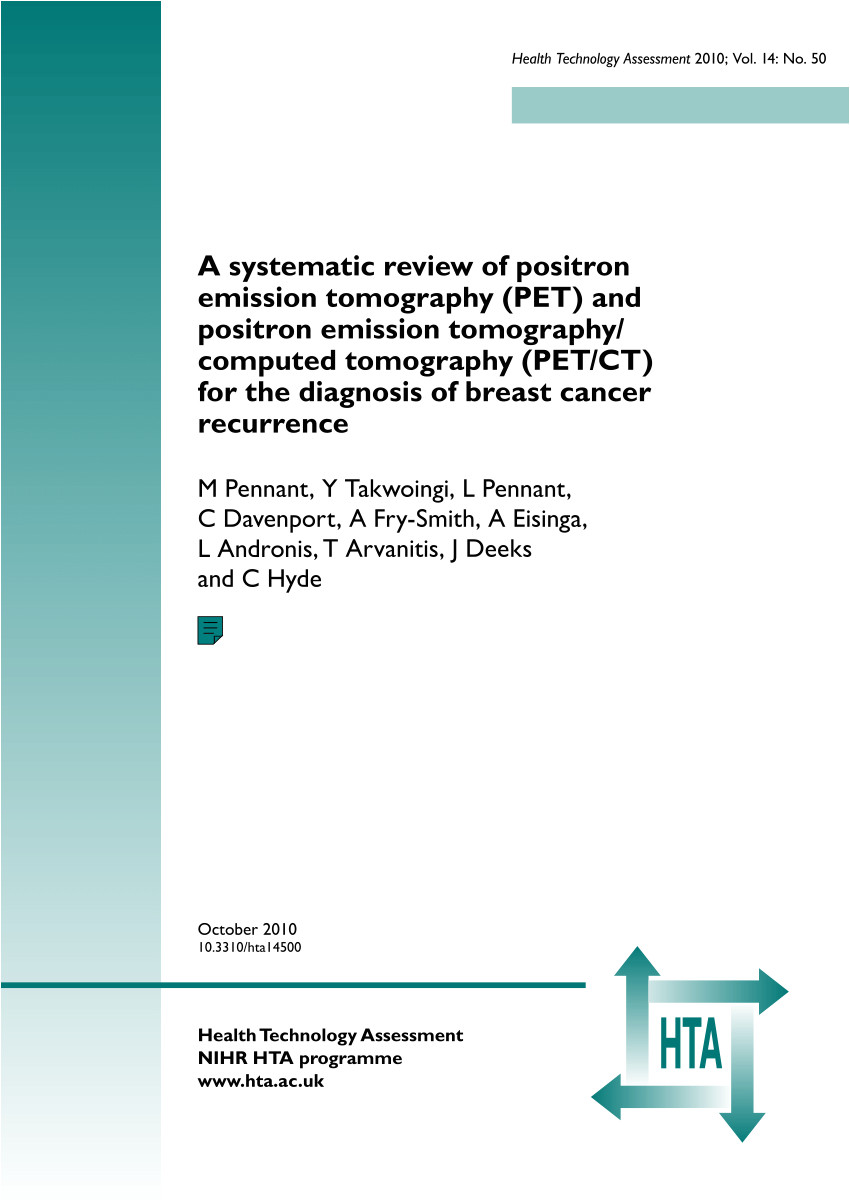 pdf a systematic review of positron emission tomography pet and positron emission tomography computed tomography pet ct for the diagnosis of breast