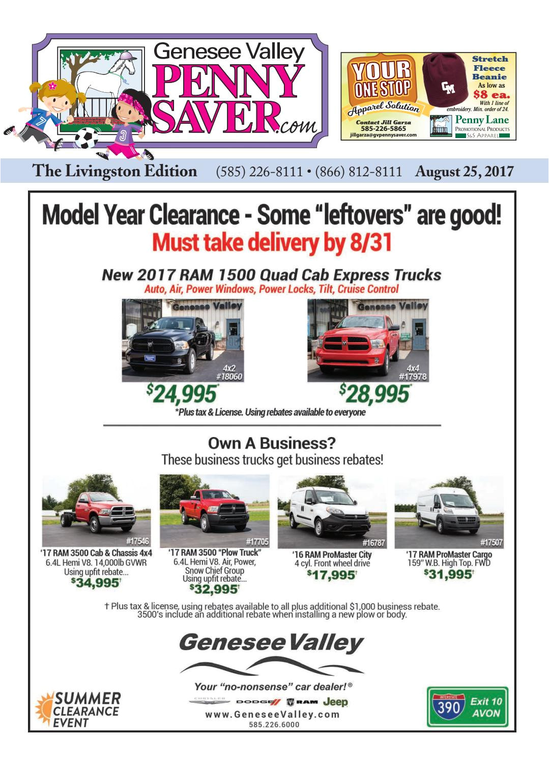 the genesee valley penny saver livingston edition 8 25 17 by genesee valley publications issuu