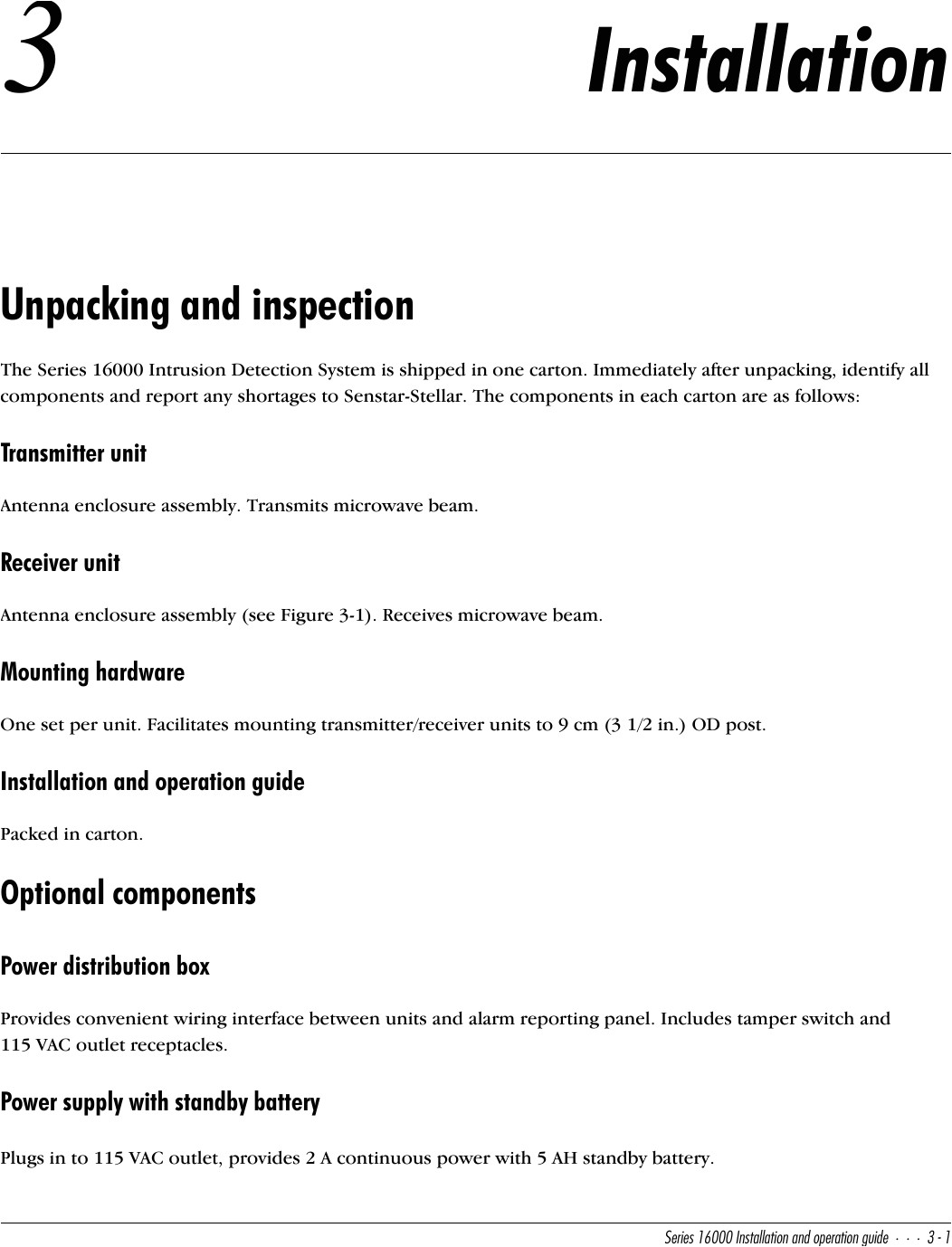 page 11 of 24000 bi static microwave intrusion detection system user manual installation operation