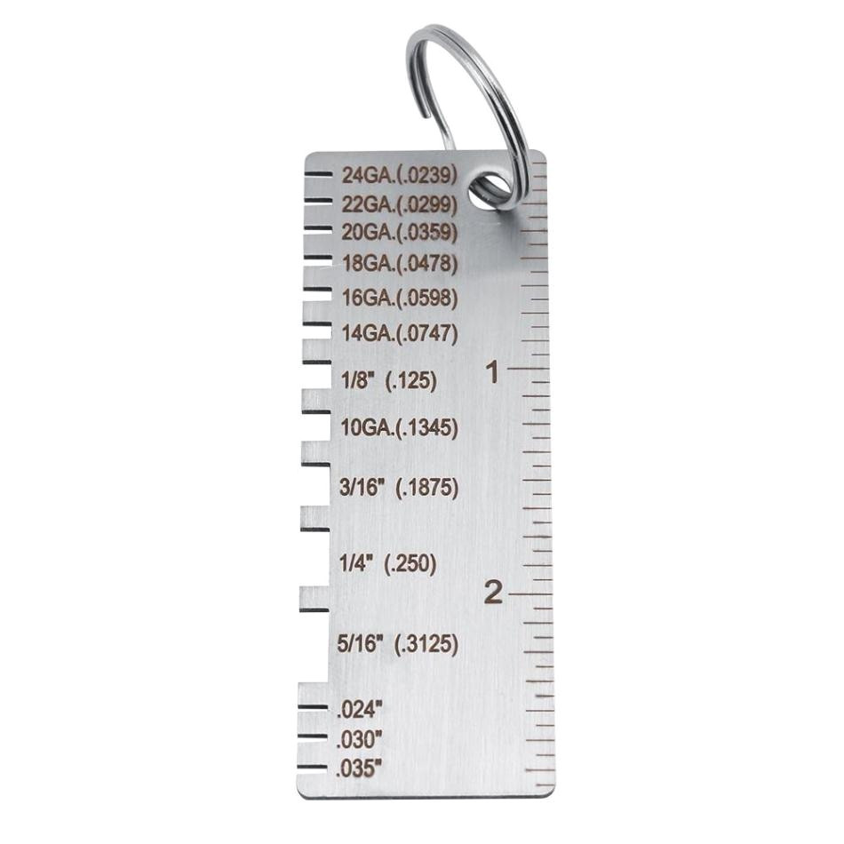 Picture Of Measuring tools with Name 1pcs Metal Sheet Thickness Gauge Stainless Steel Wire Welding Gage